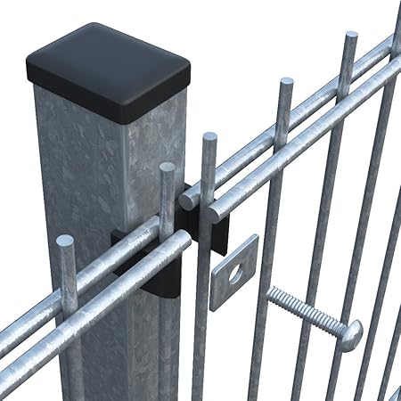 Oskar Doppelstabmattenzaun Hohe 1830mm Komplett Set Industriezaun Gartenzaun Gittermattenzaun Zaun Doppelstabmatte 10m Verzinkt Amazon De Garten