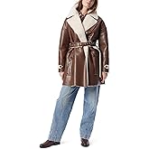 DEE OCLEPPO womens Irene Belted Shearling 3/4 Length Coat Standard
