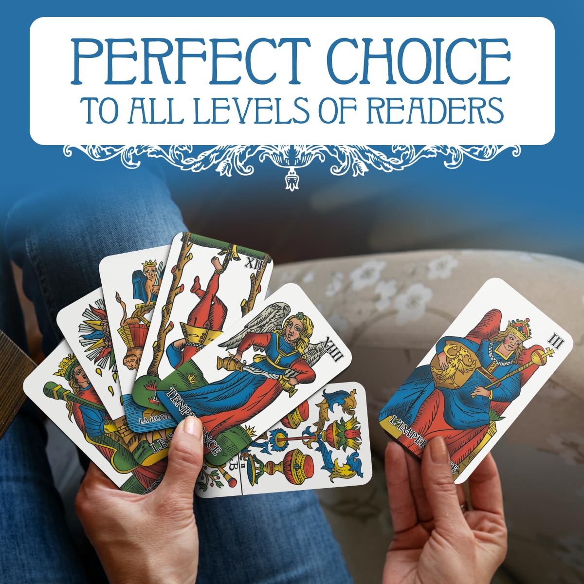 Tarot of Marseille 78 Tarot Card Set | Pocket-Sized (4.13