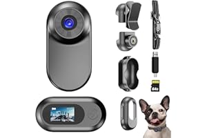 Yeigpzk Mini Body Camera,1080P 64G Wearable Action Body Cam,Thumb Size Hands Free One-Click Filming Body Worn Camera with 360°Rotatable Clip for Work, Travel, Pet Walking
