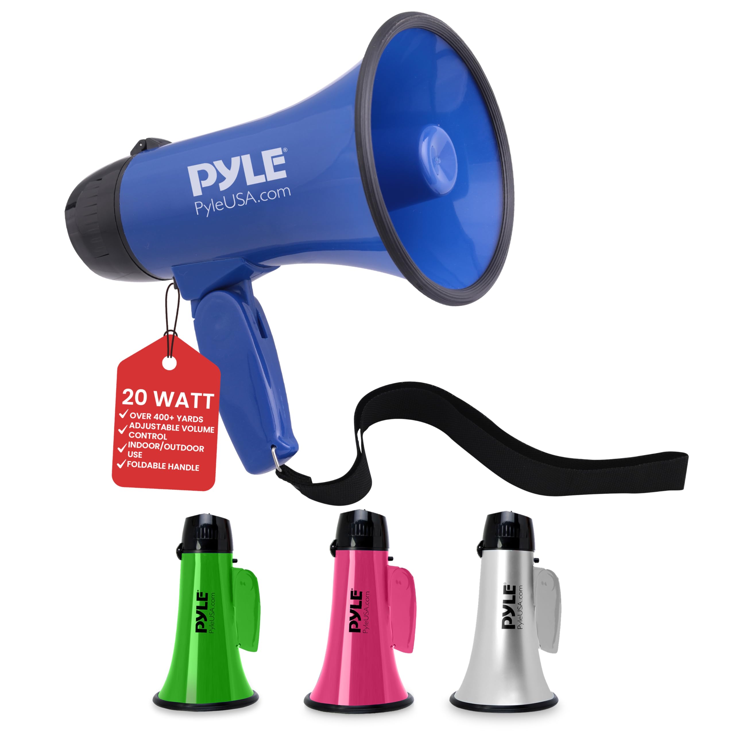 Pyle PMP21BL Portable Megaphone Speaker Siren