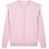 BOBOYOYO Girls Cute Cardigan 100% Cotton Girls Button Up Sweater Long Sleeve Kids Knit Cardigan Crewneck Casual Kawii Clothes
