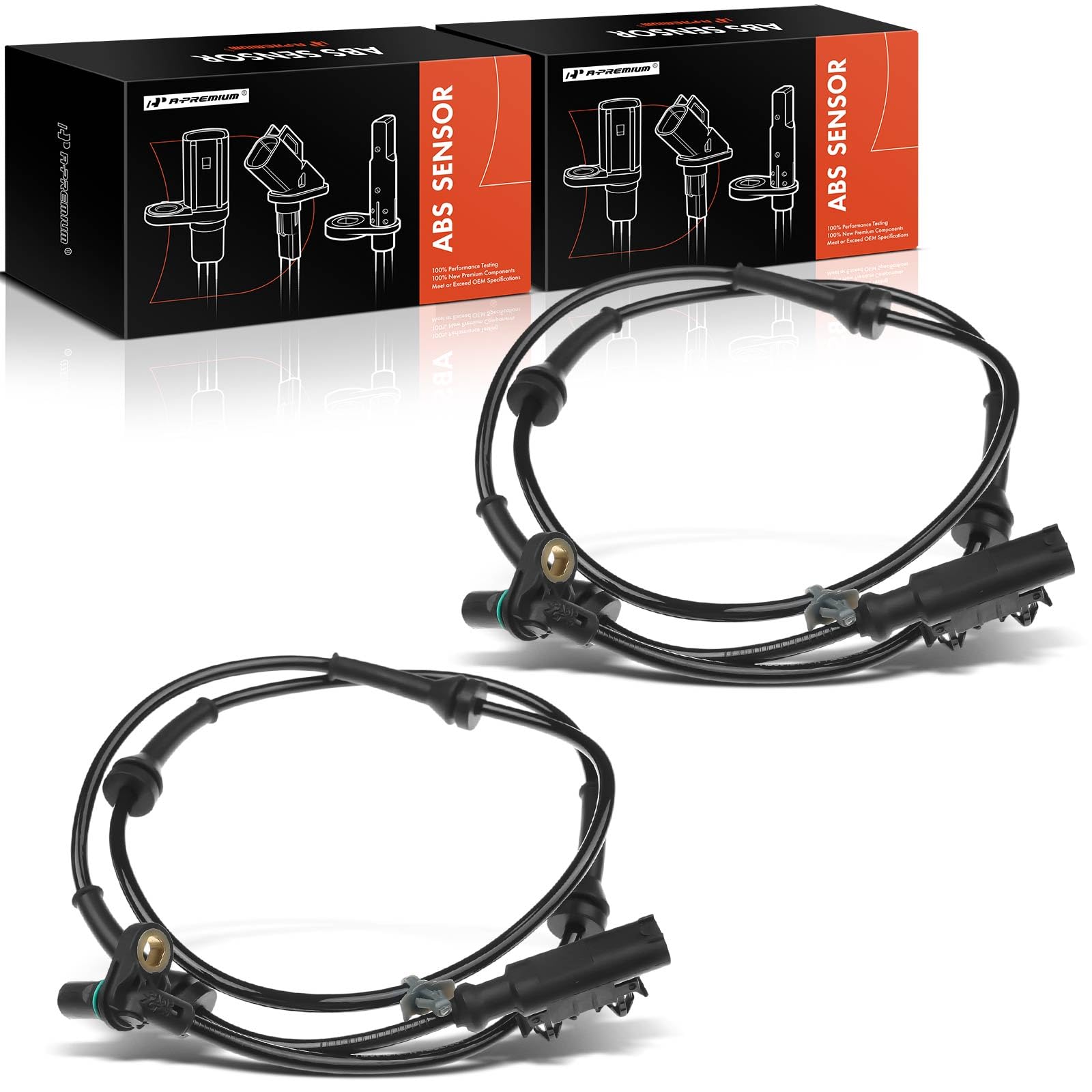 Photo 1 of A-Premium ABS Wheel Speed Sensor Compatible with Nissan Models - Armada 2012 2013 2014 2015 - Rear Driver and Passenger Side, 2-PC Set, Replace# 479009FF0A