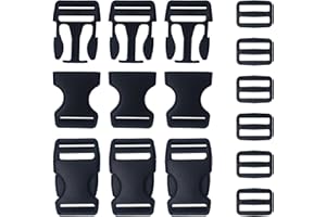 25mm Plastic Side-Opening Buckles, Backpack Slide Buckles, Suitable for Backpack Repairs, Pet Collar Harnesses and Luggage Fa