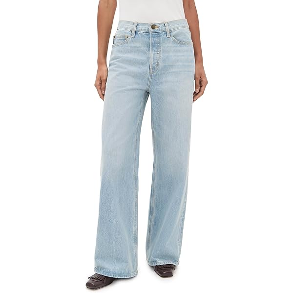 B Sides Women's Easy Mid Relaxed Jeans, Vista Blue, 24 at Amazon