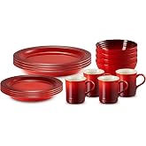 Le Creuset Stoneware Dinnerware Set, 16 pc., Cerise