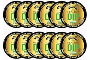 TeaZA Herbal Energy Pouches, Nicotine Free Tobacco Free Smokeless Alternative Snuff, Made with Green Tea Caffeine Dip Pouches, Peppermint (12 Pack)