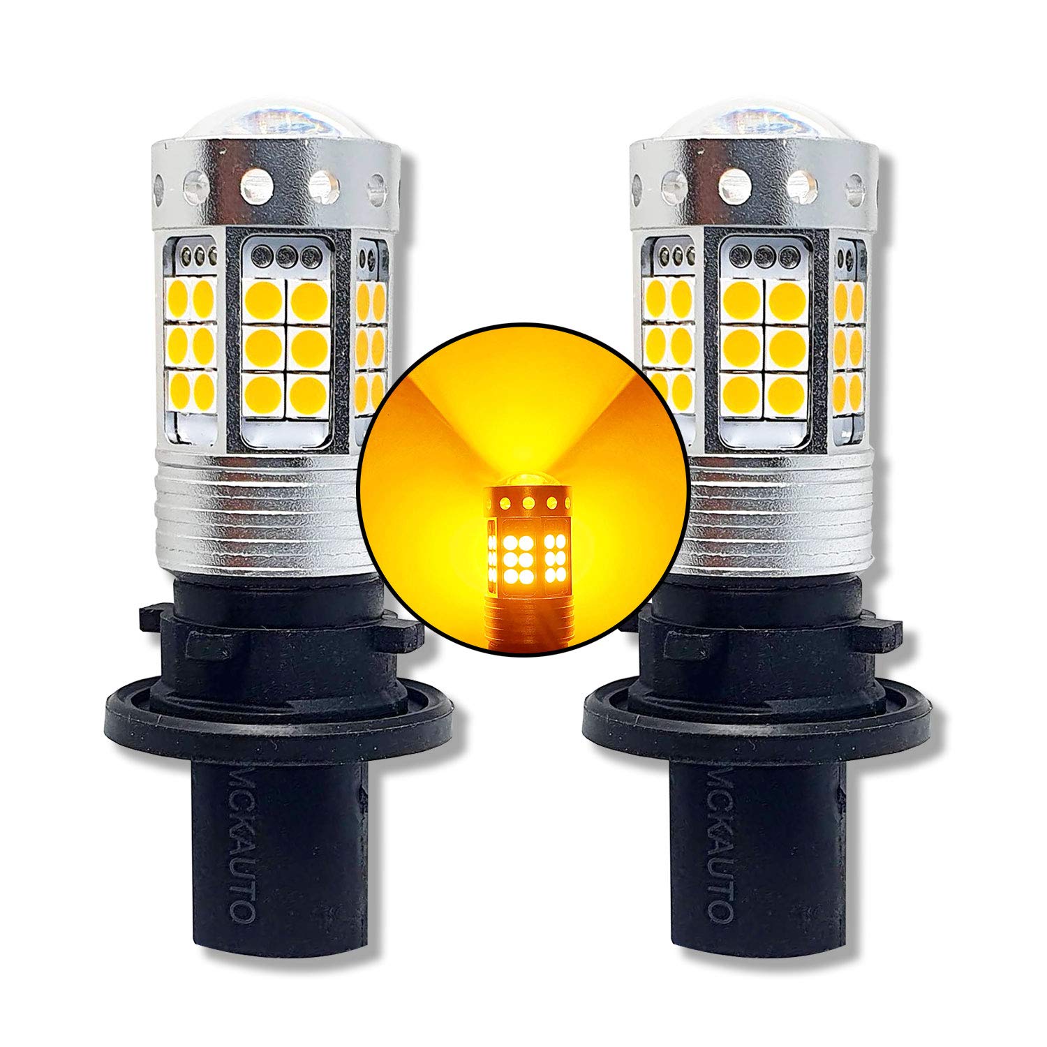MCK Auto – PH24WY LED Canbus Bulbs Signal Indicator Front Rear Amber Orange Very Bright and Without Errors – Transform Your Ride