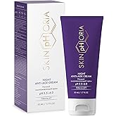 SkinPhoria Anti-Age Night Cream with Macadamia & Almond Oils– Wrinkle Cream with Bakuchiol & Collagen for Hydrated, Firm & Smooth Skin– Helps Restore Elasticity, Soften Texture & Support Renewal– 50ml