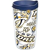 Tervis NHL Nashville Predators All Over Tumbler with Wrap and Navy Lid 16oz, Clear