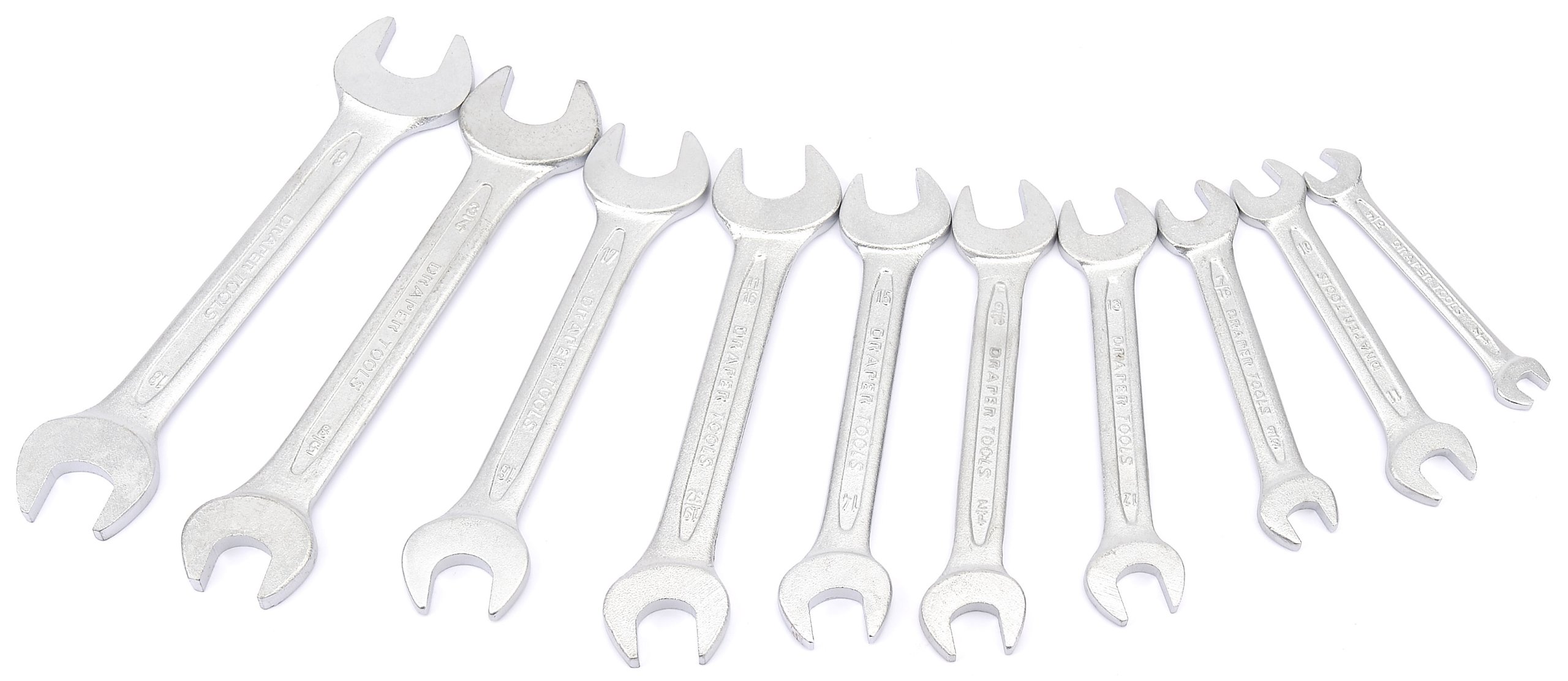 Draper 19512 (10 Pieces) Open Ended Spanner Set