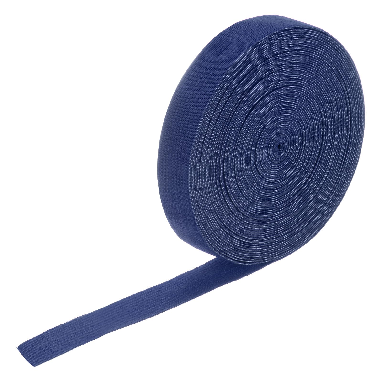 M METERXITY Elastic Bands for Sewing, 0.8 Inch 11 Yards Roll of High Elasticity Knit Elastic Spool, Elastic for Sewing Waistband/Wigs/Pants/Crafts DIY Stretchy Ribbon [Deep Navy Blue]