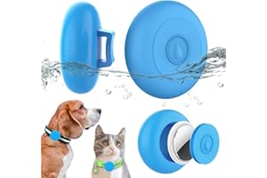 WTYSSN Airtag Dog Collar Holder Waterproof, Hidden Silicone Waterproof Airtag Case for Pet Cat Dog GPS Tracker, Anti-Lost Waterproof Airtag Holders Compatible with Apple AirTag for Dog Cat Collar (Blue)