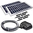 Solariver - Solar Water Pump Kit, Sun-Powered Submersible Water Fountain Outdoor Feature, 900+ GPH with (2) 35-Watt Solar Panels (18V), Large Fountain Pump for Ponds, Waterfalls, Streams & More
