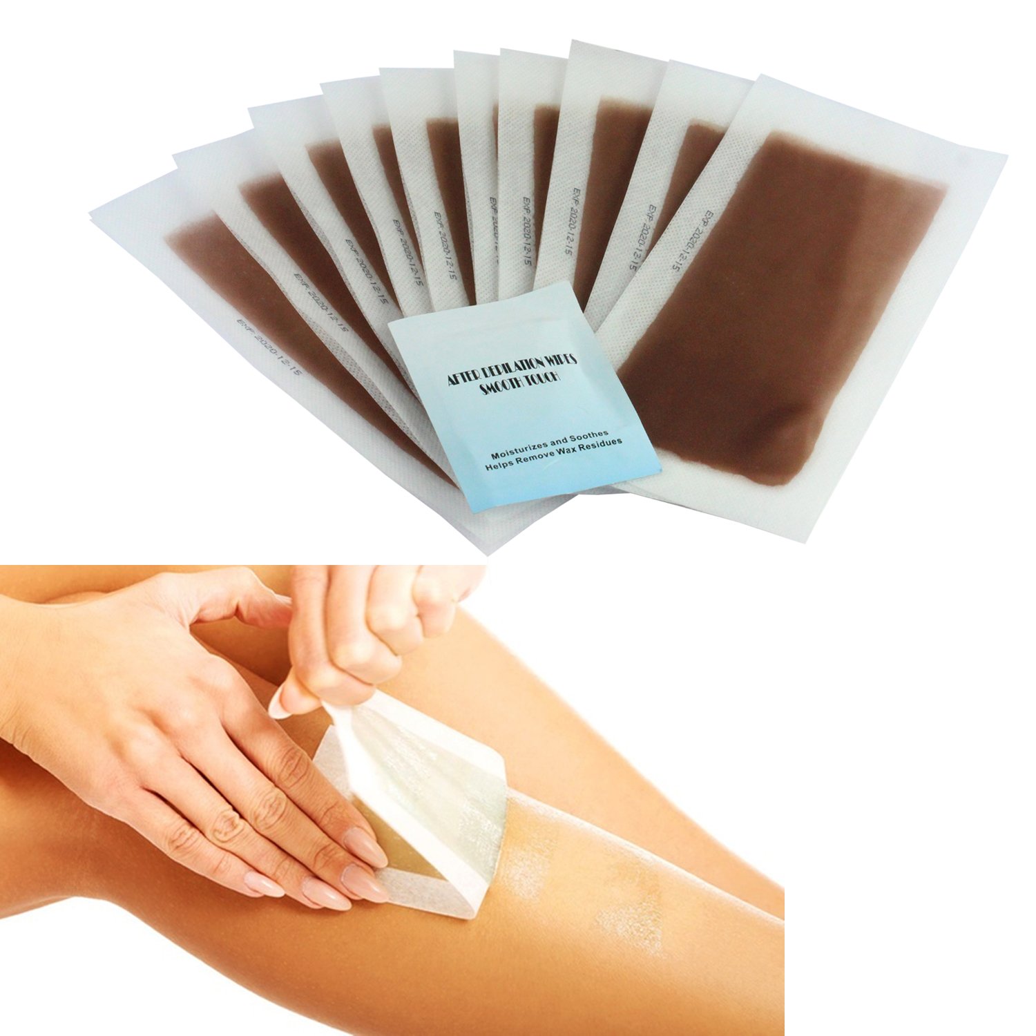 Frackkon Waxing Strips Body Legs Arms Chocolate Flavor Hair