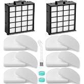 AZ4002 AZ4000 AZ4002W HEPA Filter Replacement Compatible with Shark POWERDETECT Upright Vacuum Cleaner and Shark Powered Lift-Away Heavy Duty Vacuum Suction, 6 Foam, 6 Felt, 2 HEPA, 2 Odor Cartridge