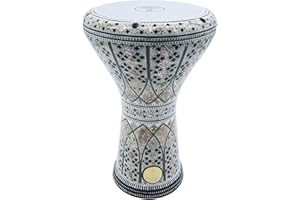 New! Gawharet El Fan Classic 17" Mother of Pearl Darbuka Drum Percussion (Sultan Crown)