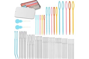 UOOU 68 PCS Large Eye Yarn Needles Set, 8 Sizes Blunt Tapestry Needles for Yarn, Sewing Needle Large Eye for Crochet, Weaving Needle for Knitting and Sewing