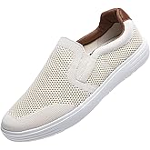 konhill Slip on Sneaker for Men- Casual Knit Boat Loafers Walking Shoes Driving Work Memory Skate Foam Shoes