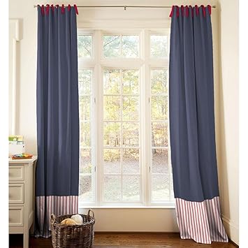 Amazon Com Carousel Designs Red And Navy Baseball Drape Panel 64