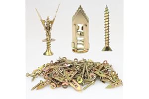 140 Pcs Self Drilling Drywall Anchors with Screws Kit Zinc Plated Steel Wall Anchors and Self Tapping Screws No Drill or Hole