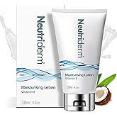 NEUTRIDERM Daily Face Moisturizer with Natural Vitamin E Cream, Moisturizing Lotion for Face and Body, Wrinkles, Dry, Acne-Prone, Irritated or Aging Skin, 48-Hour Hydration, 4.2 oz