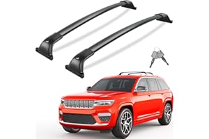 Tuyoung All Aluminum Roof Rack Cross Bars Compatible with Jeep Grand Cherokee L 2021-2026 and 2022 2023 2024 2026 Grand Cherokee WL, Lockable 260lb Heavy Duty Crossbar Racks Roof Rail Rooftop Luggage