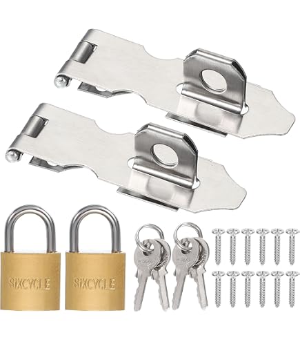 Loquet Acier Inoxydable PATIKIL Verrouà Loquet De 2,2 Pouces, 2 Ensembles De Loquets De Loquet Double Couche Fixation Facile