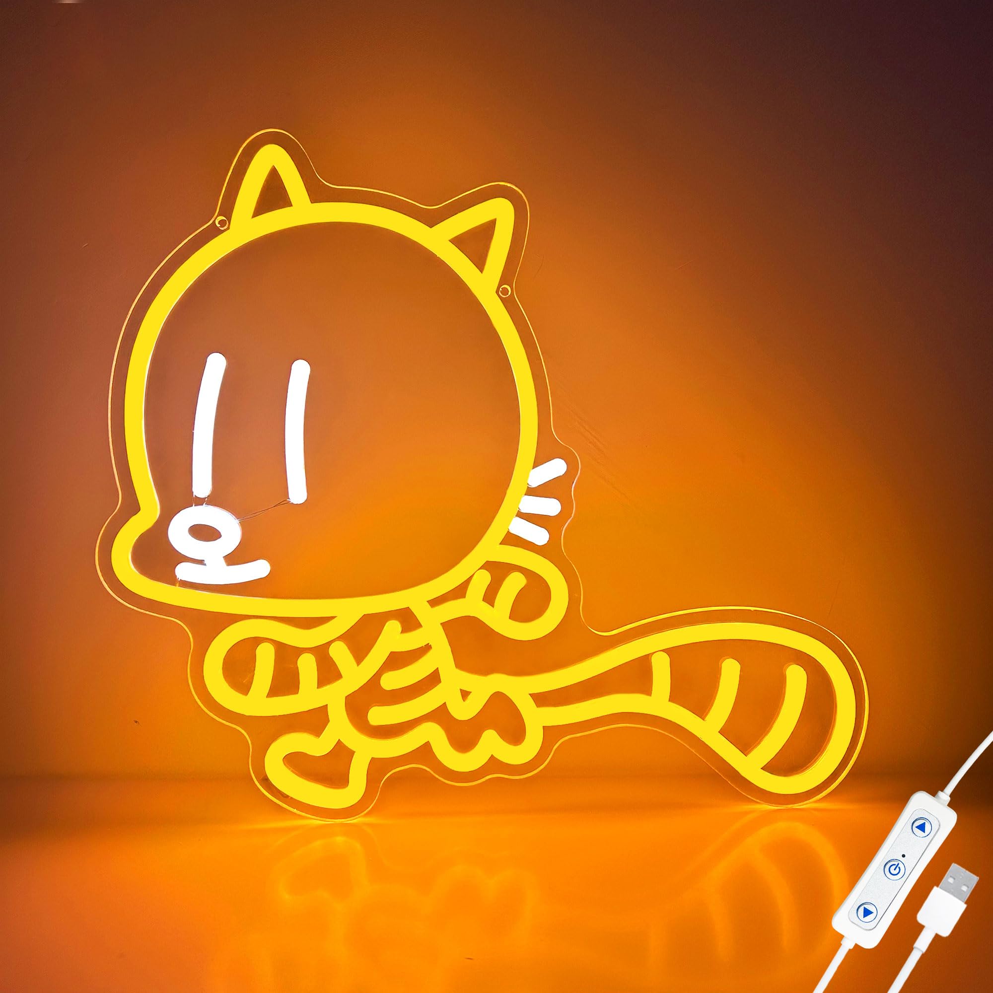 Officially Licensed Dog Man's Cat Kid Neon Signs for Wall Decor, Lil' Petey LED Light Up Sign for Bedroom, Kids' Room,Game Room, Party, Perfect Birthday/Christmas Gift for Dog Man Lovers & Fans