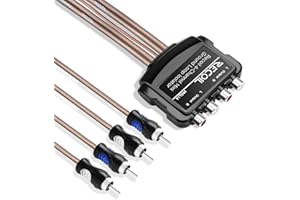 Recoil MGLI4 4-Channel RCA Stereo Ground Loop Isolator, Made from HiFi Permalloy Transformers Designed for Audio Signals Eliminate Noise Car Amplifier