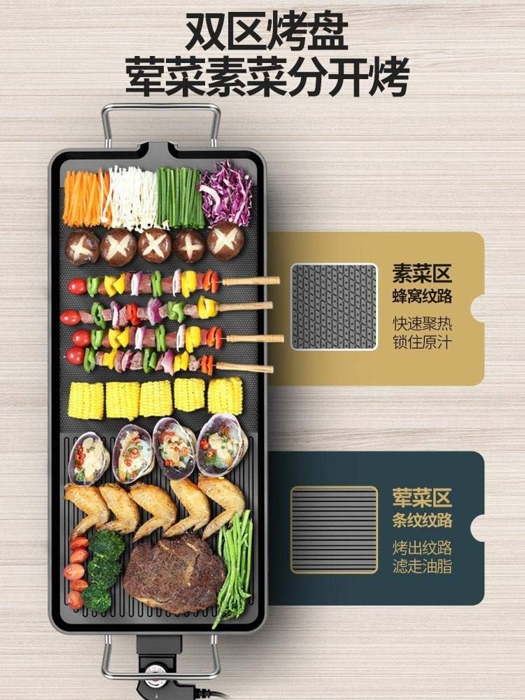 review Zcm Electric Grills Electric Grill smokeless Barbecue Electromechanical Baking Tray Home Roasted Korean Multi-Function Indoor hot Pot Grilled (Color : Qp 11)