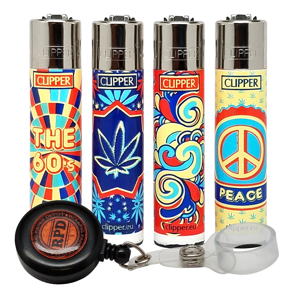 Buy Bundle 5 Items Clipper Lighter"The 60's" Collection with