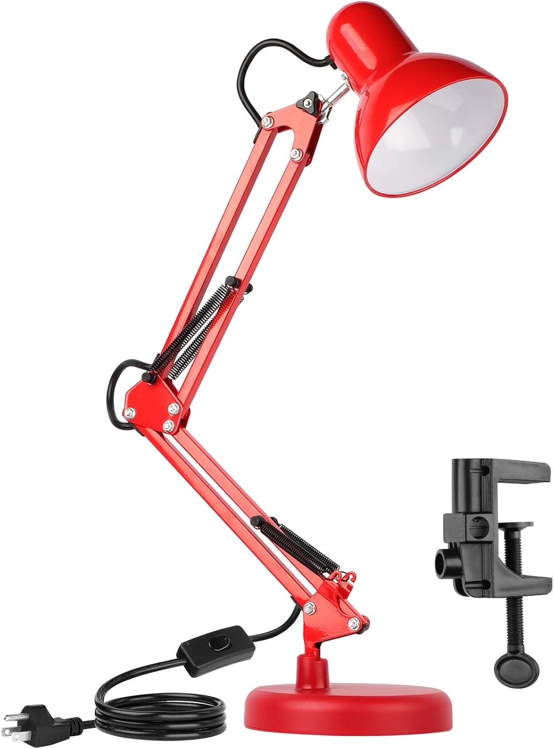 Metal Desk Lamp, AmeriTop Adjustable Goose Neck Swing Arm