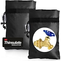 Housse Antigel Pour Robinet Extérieur - Tissu Oxford 600D - Isolation Aluminium - 63x77 Cm