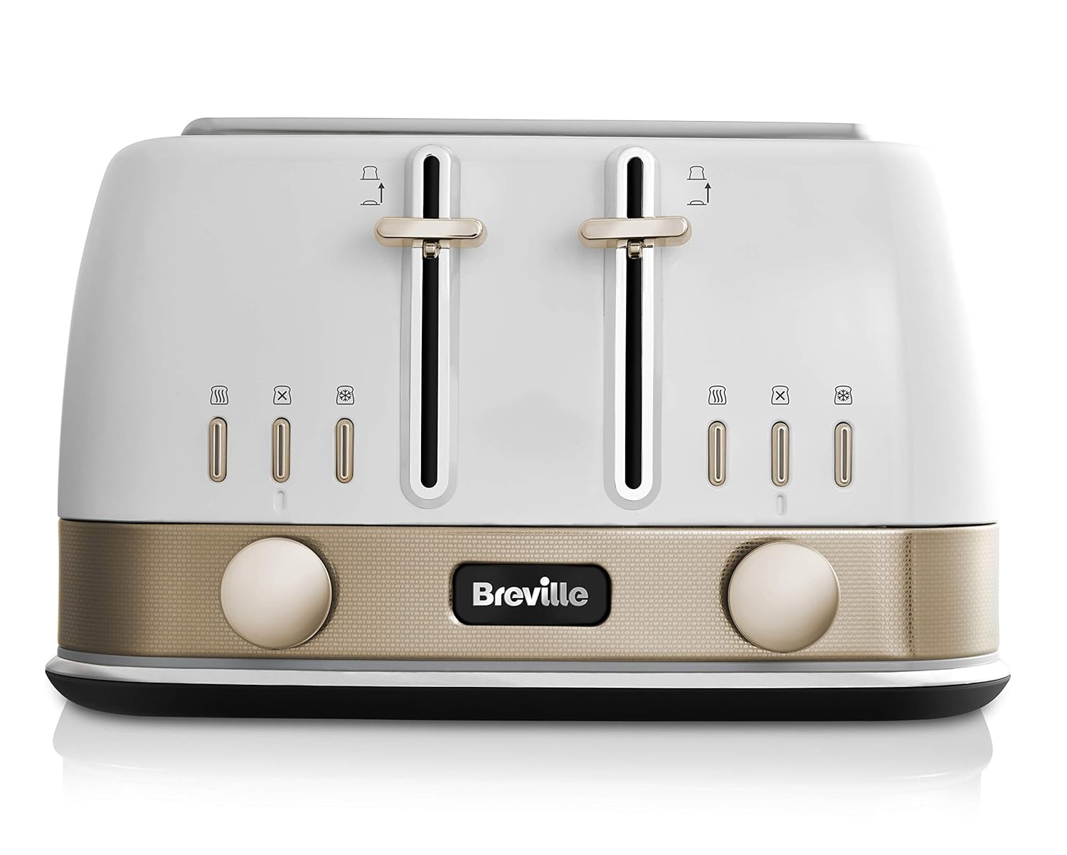 Breville VTT942 New York Collection White & Gold 4 Slice Toaster