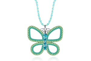 MyheroCos 13 Going On 30 Cosplay Necklace Sparkly Green Butterfly Choker Necklace Pendant Women Halloween Jewelry Accessories