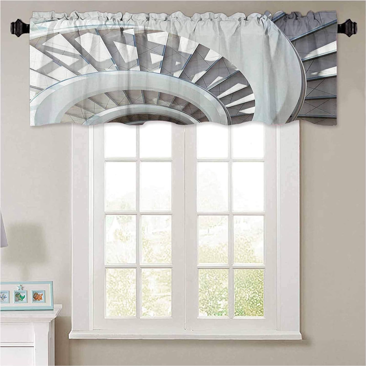 YUAZHOQI Cortinas de cenefa directamente por encima de la moderna