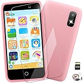 MINIBEAR Kids Toy Smartphone, 3.97" Toddler Dual Camera Learning Toys, 201+ Educational Games Play Phone No WiFi for Girls Boys 3-12 Christmas Birthday Gifts with 32g SD Card (Pink)