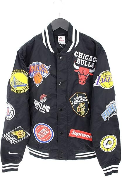 シュプリーム Supreme ナイキ Nike 18ss Nba Teams Warm Up Jacket ワッペンデザインウォームアップジャケット L ブラック 中古 コート ジャケット 通販 Amazon