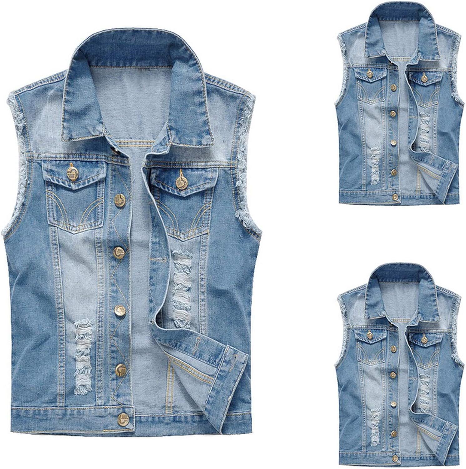 black brand denim vest