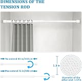 QILERR Telescopic Tension Curtain Rod 110-190 cm White 22 mm view 5
