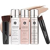 MagicMinerals AirBrush Foundation Set by Jerome Alexander - Complete 5pc Spray Makeup Set with Foundation, Primer, and Setting/Finishing Spray - for Smooth, Radiant Skin (Light)