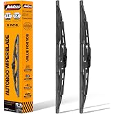 AUTOBOO Windshield Wiper Blade Replacement for Jeep Wrangler TJ 1997-2006 | Fits Wrangler TJ 1997&ndash;2006; 13"+13" front blades, OE fit, all-weather, quiet, streak-free, easy install