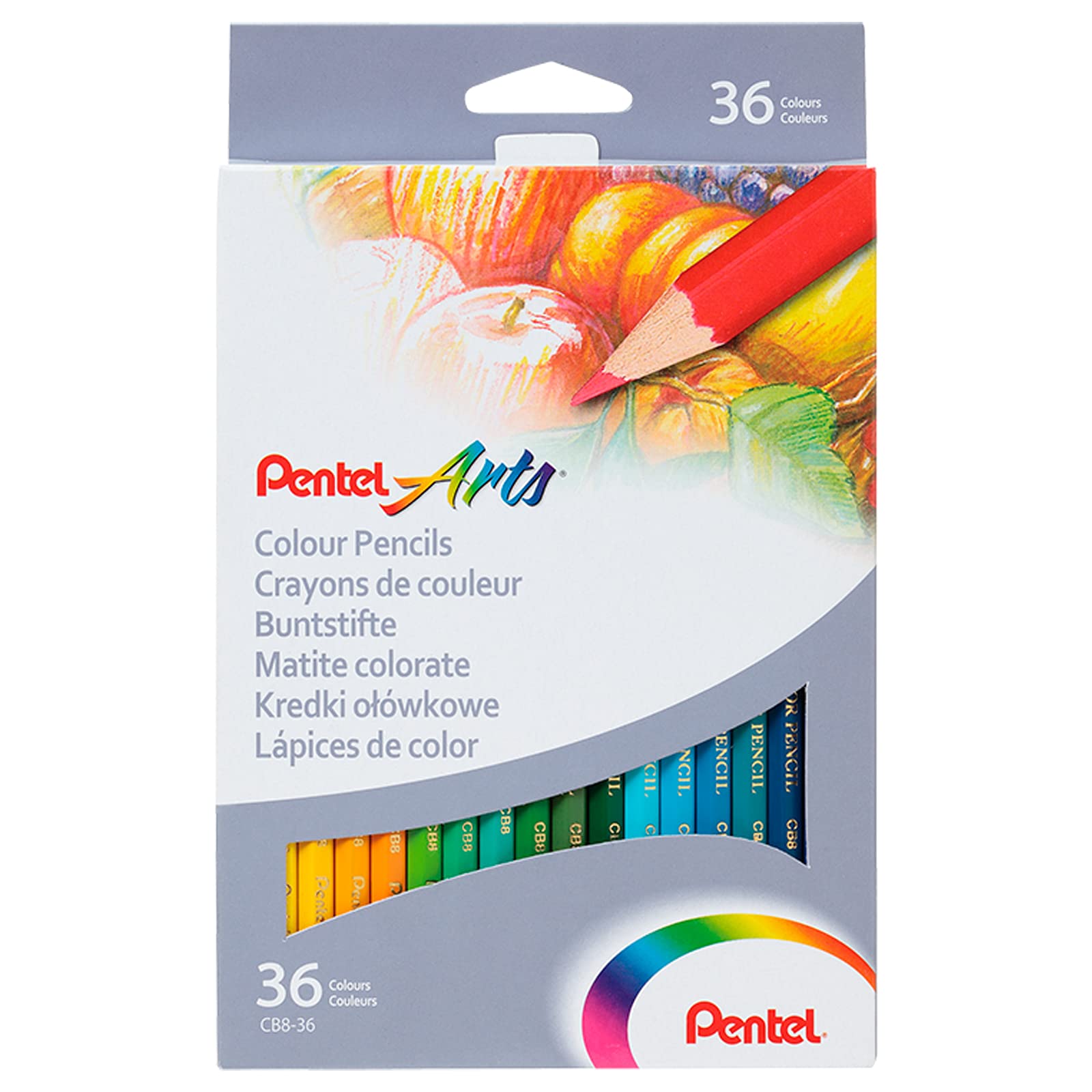 Pentel CB8 Coloured Pencils 36 Pieces