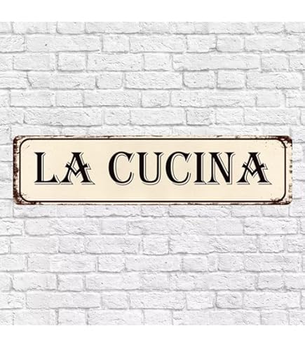 Vintage 'Mums Kitchen' Metal Tin Sign – Rustic Wall Decor For Home, Bar, Garage Or Cafe, 16x4 Inches