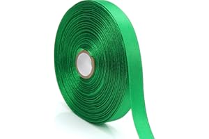 Nsilu 1/2 inch Green Ribbon for Gift Wrapping 50 Yards Perfect Wedding Party Wreath Sewing DIY Hair Accessories Decoration Floral Hair Balloons Other Projects