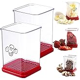 Cup Cutter,Fruit and Vegetable Speed Slicer with Push Plate,Egg Slicer Fruit Slicer Cup,Stainless Steel Banana Strawberry Sli