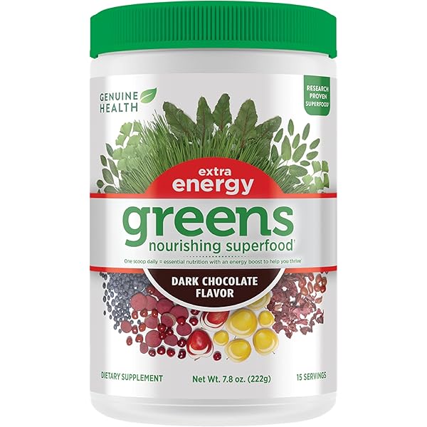 Amazon.com: Genuine Health Greens + Extra Energy Superfood Powder