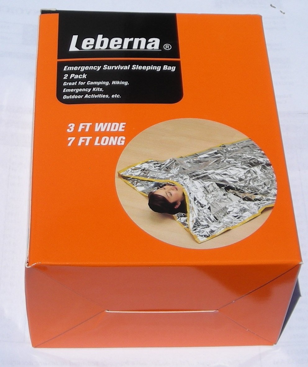 Emergency Survival Mylar Thermal Sleeping Bag 3 FT x 7 FT 36"x84", 2