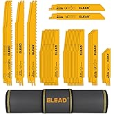 40-Piece Bi-Metal Reciprocating Saw Blade Set, Premium 4 & 6 & 9 Inch Wood & Metal Cutting Saw Blades with Storage Pouch, Long-Lasting Pruning Blades